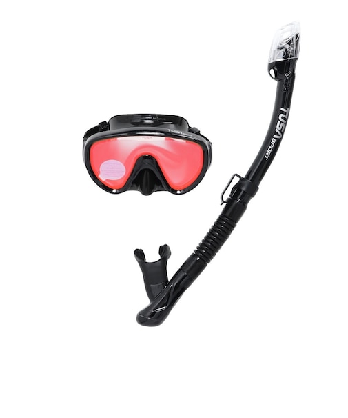 ツサスポーツ（TUSA SPORT）シュノーケリング プロシリーズミラー 2点セット UC0126M BKBKB