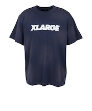 エクストララージ（XLARGE）DISCHARGE PRINTED STANDARD LOGO 半袖Tシャツ 101261011009-NAVY