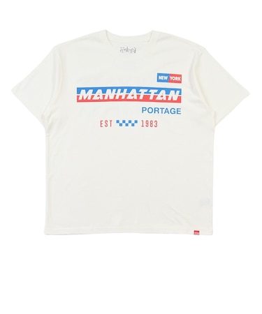 マンハッタンポーテージ（ManhattanPortage）フロントプリント半袖Tシャツ 25-MP-M610 WHT