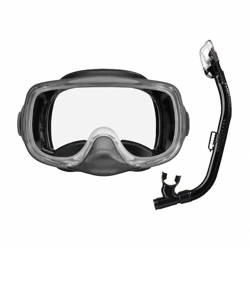 ツサスポーツ（TUSA SPORT）シュノーケリング2点セット広視界3眼タイプ 大人用 25UC0109 BKBK
