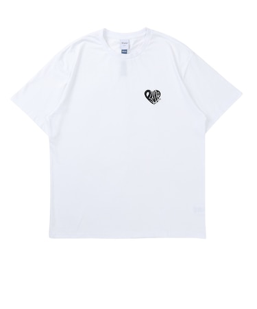 RV ハート 半袖Tシャツ RIV-26020-WT/BK