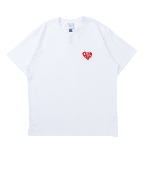 RV ハート 半袖Tシャツ RIV-26020-WT/RD