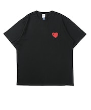 RV ハート 半袖Tシャツ RIV-26020-BK/RD