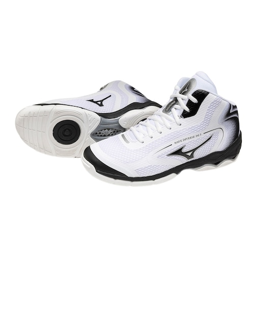 ミズノ(MIZUNO)スタジオシューズ ウエーブダイバースDE3 フィットネスシューズ ホワイト ブラック 31GF267401 スポーツ シューズ トレーニ…