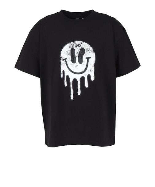 SMILEY 半袖Tシャツ IPDSSSM-1122-BLK