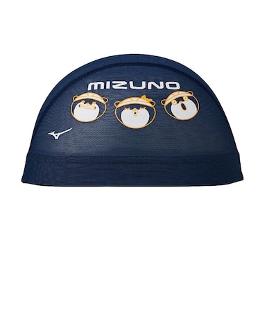 ミズノ（MIZUNO）スイムキャップ 水泳 メッシュキャップ 紺 M-Lサイズ N2JWD50814 かわうそくん スイミングキャップ メッシュ