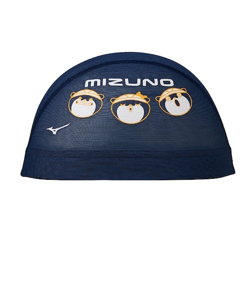 ミズノ（MIZUNO）スイムキャップ 水泳 メッシュキャップ 紺 M-Lサイズ N2JWD50814 かわうそくん スイミングキャップ メッシュ