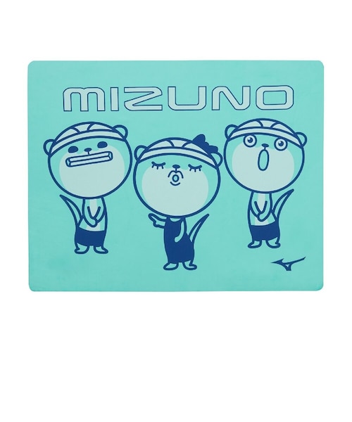 ミズノ（MIZUNO）スイムタオル 水泳 緑 34×44cm N2JYD50333 かわうそ