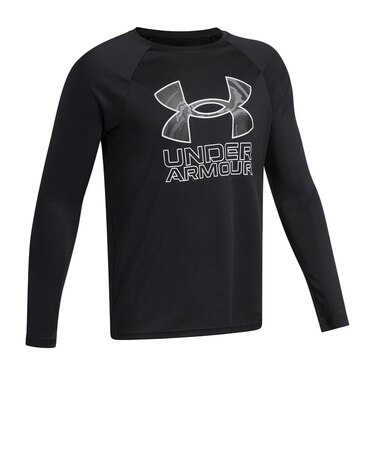 アンダーアーマー（UNDER ARMOUR）テック ハイブリッド プリント フィル ロングスリーブ Tシャツ  長袖 1380470 006