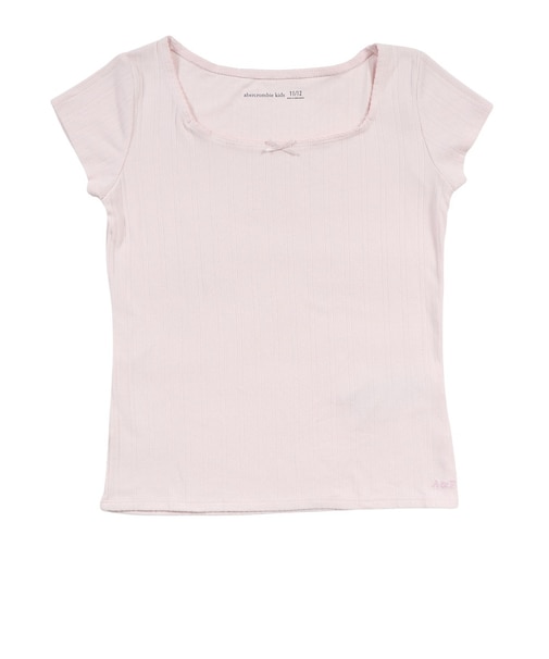 アバクロンビー&フィッチ（Abercrombie & Fitch）ジュニア POINTELLE スクエアネック 半袖Tシャツ 43AG42-AEO