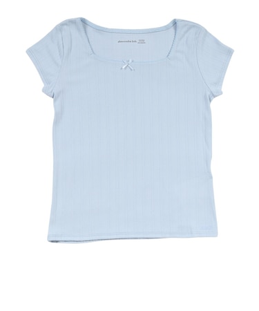 アバクロンビー&フィッチ(Abercrombie & Fitch)ジュニア POINTELLE スクエアネック 半袖Tシャツ 43AG42-BA7