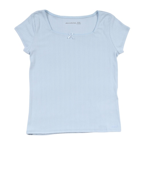 アバクロンビー&フィッチ(Abercrombie & Fitch)ジュニア POINTELLE スクエアネック 半袖Tシャツ 43AG42-BA7