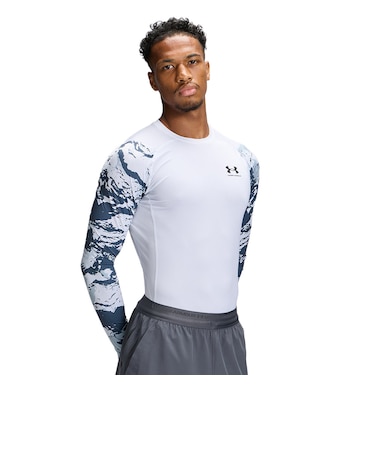アンダーアーマー(UNDER ARMOUR)ヒートギアアーマー コンプレッション カモ ロングスリーブ シャツ 6016931 100