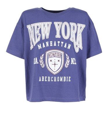 アバクロンビー&フィッチ(Abercrombie & Fitch)ガールズ AFG NEW YORK CREST BOXY Tシャツ 43AJ75-UD1