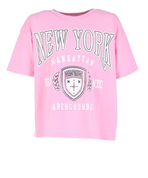 アバクロンビー&フィッチ(Abercrombie & Fitch)ガールズ AFG NEW YORK CREST BOXY Tシャツ 43AJ75-ACI