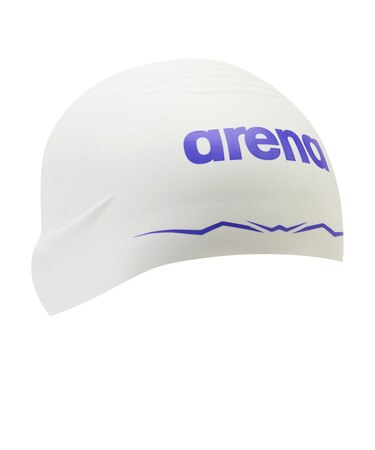 アリーナ（ARENA）スイミングキャップ 水泳 アクアフォースウェーブキャップ ソフトタイプ WA承認 白×紫 M-Lサイズ AS6SSC00UB WHPP