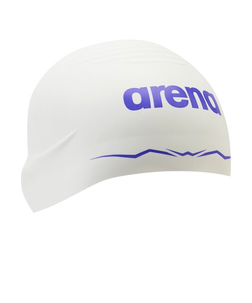 アリーナ（ARENA）スイミングキャップ 水泳 アクアフォースウェーブキャップ ソフトタイプ WA承認 白×紫 M-Lサイズ AS6SSC00UB WHPP