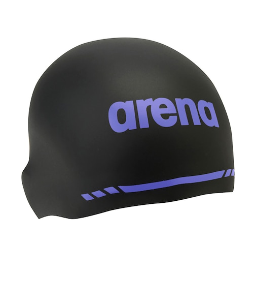 アリーナ（ARENA）スイミングキャップ 水泳 アクアフォース3Dキャップ ソフトタイプ WA承認 黒×紫 M-Lサイズ AS6SSC02UB BKPP