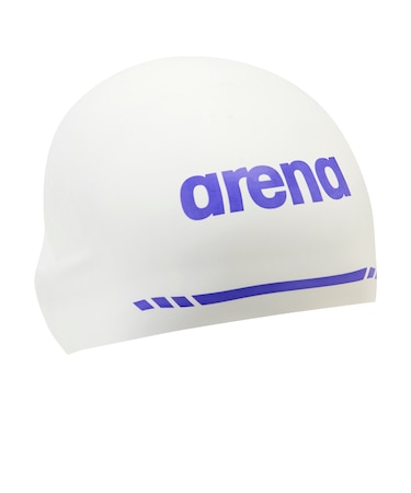 アリーナ（ARENA）スイミングキャップ 水泳 アクアフォース3Dキャップ ソフトタイプ WA承認 白×紫 M-Lサイズ AS6SSC02UB WHPP