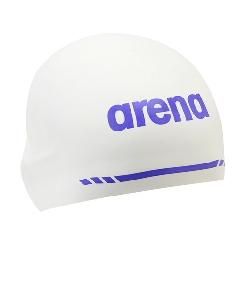 アリーナ（ARENA）スイミングキャップ 水泳 アクアフォース3Dキャップ ソフトタイプ WA承認 白×紫 M-Lサイズ AS6SSC02UB WHPP