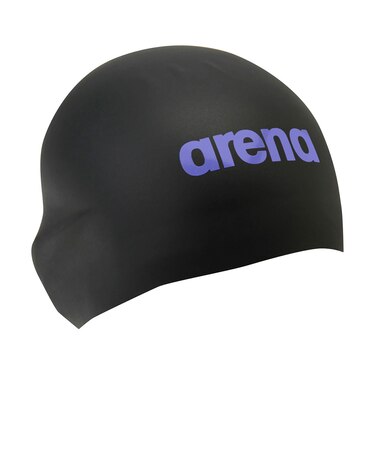 アリーナ（ARENA）スイミングキャップ 水泳 キャップ アクアフォース3Dキャップ WA承認 黒×紫 M-Lサイズ AS6SSC03UB BKPP