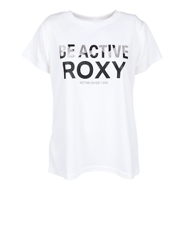 ロキシー(ROXY)水陸両用 フィットネス BE ACTIVE 箔MIXプリント 半袖Tシャツ RST264543 WHT