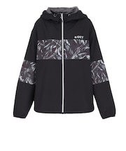 ロキシー（ROXY）フィットネス FEEL FREE 柄プリントジップフーディー パーカー RJK264529 BLK