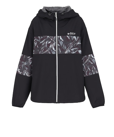 ロキシー(ROXY)フィットネス FEEL FREE 柄プリントジップフーディー パーカー RJK264529 BLK
