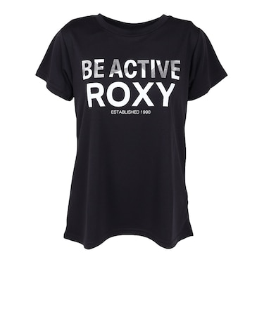 ロキシー(ROXY)水陸両用 フィットネス BE ACTIVE 箔MIXプリント 半袖Tシャツ RST264543 BLK