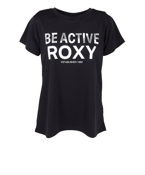 ロキシー(ROXY)水陸両用 フィットネス BE ACTIVE 箔MIXプリント 半袖Tシャツ RST264543 BLK