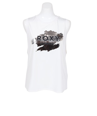 ロキシー(ROXY)水陸両用 フィットネス STAY WITH HOPE 箔プリントロゴタンクトップ RSL264546 WHT