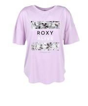 ロキシー（ROXY）水陸両用 フィットネス FEEL FREE バックロング グラフィック半袖Tシャツ RST264532 LAV