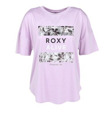 ロキシー(ROXY)水陸両用 フィットネス FEEL FREE バックロング グラフィック半袖Tシャツ RST264532 LAV