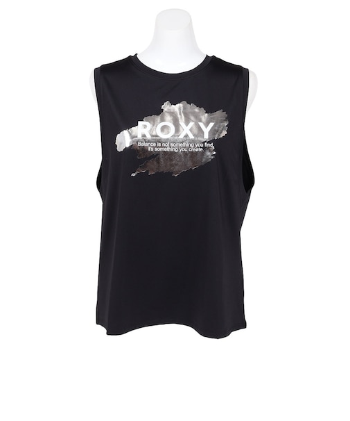 ロキシー(ROXY)水陸両用 フィットネス STAY WITH HOPE 箔プリントロゴタンクトップ RSL264546 BLK