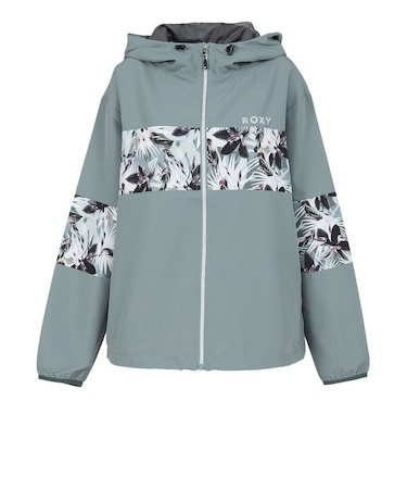 ロキシー(ROXY)フィットネス FEEL FREE 柄プリントジップフーディー パーカー 26FW RJK264529 GRN