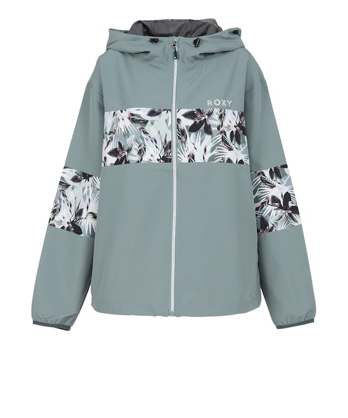 ロキシー(ROXY)フィットネス FEEL FREE 柄プリントジップフーディー パーカー 26FW RJK264529 GRN