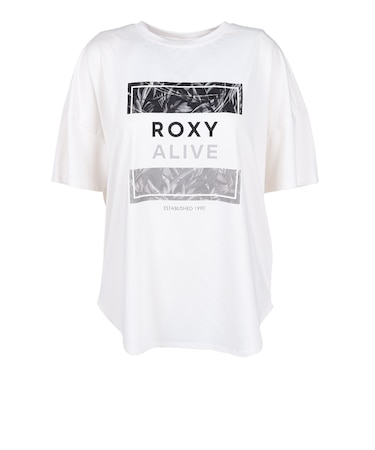 ロキシー(ROXY)水陸両用 フィットネス FEEL FREE バックロング グラフィック半袖Tシャツ RST264532 WHT