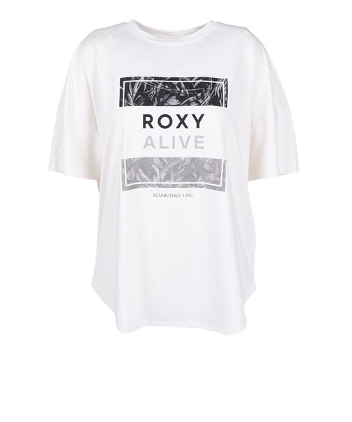 ロキシー(ROXY)水陸両用 フィットネス FEEL FREE バックロング グラフィック半袖Tシャツ RST264532 WHT