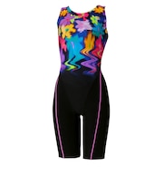 スピード（SPEEDO）フィットネス水着 レディース 水泳 デイジールースンニースキン 紺×紫 S-LLサイズ SFW12662 NL オールインワン