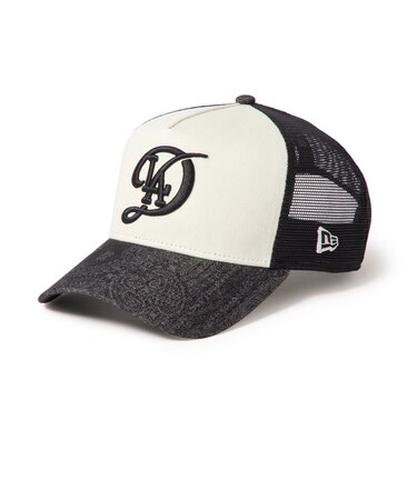 ニューエラ（NEW ERA）キャップ 9FORTY A-Frame トラッカー Laser Burn Out Denim ロサンゼルス・ドジャース 15137…