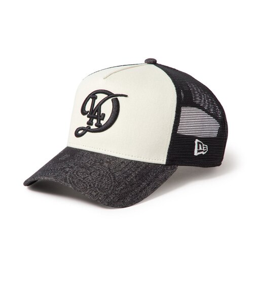 ニューエラ（NEW ERA）キャップ 9FORTY A-Frame トラッカー Laser Burn Out Denim ロサンゼルス・ドジャース 15137…