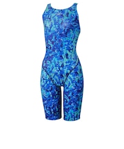 スピード（SPEEDO）競泳水着 レディース 水泳 フレックスシグマニューセミオープンバックニースキン3 青 M-LLサイズ SCW12651F BL WA承…