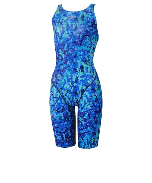 スピード（SPEEDO）競泳水着 レディース 水泳 フレックスシグマニューセミオープンバックニースキン3 青 M-LLサイズ SCW12651F BL WA承…