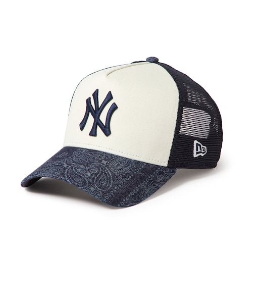 ニューエラ（NEW ERA）キャップ 9FORTY A-Frame トラッカー Laser Burn Out Denim ニューヨーク・ヤンキース 15137…