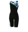 スピード（SPEEDO）フィットネス水着 レディース 水泳 パズルルースンニースキン 黒×青 S-LLサイズ SFW12665 BL フィットネス