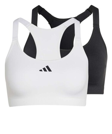 アディダス（adidas）オプティム エッセンシャルズ シームレス ブラ 2枚組 VZ862-KF8822