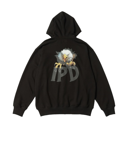 パーカー EAGLE ジップ フーディ IPDZHES-1223-BLK