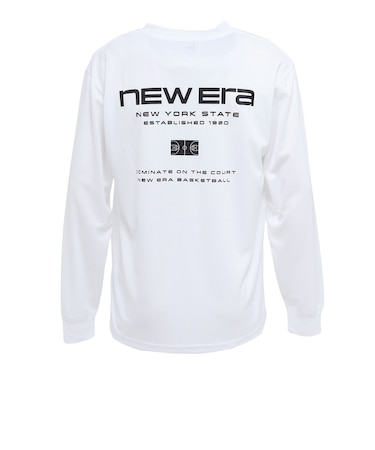ニューエラ（NEW ERA）バスケットボールウェア 長袖 テック Tシャツ Brand Name Logo ホワイト 15135373