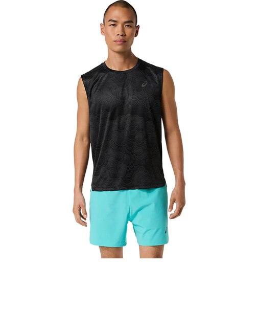 アシックス（ASICS）グラフィックスリーブレスシャツ 2011D649.001