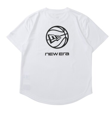 ニューエラ（NEW ERA）バスケットボールウェア 半袖 テック Tシャツ Round Ball Brand Name Logo ホワイト 15135365